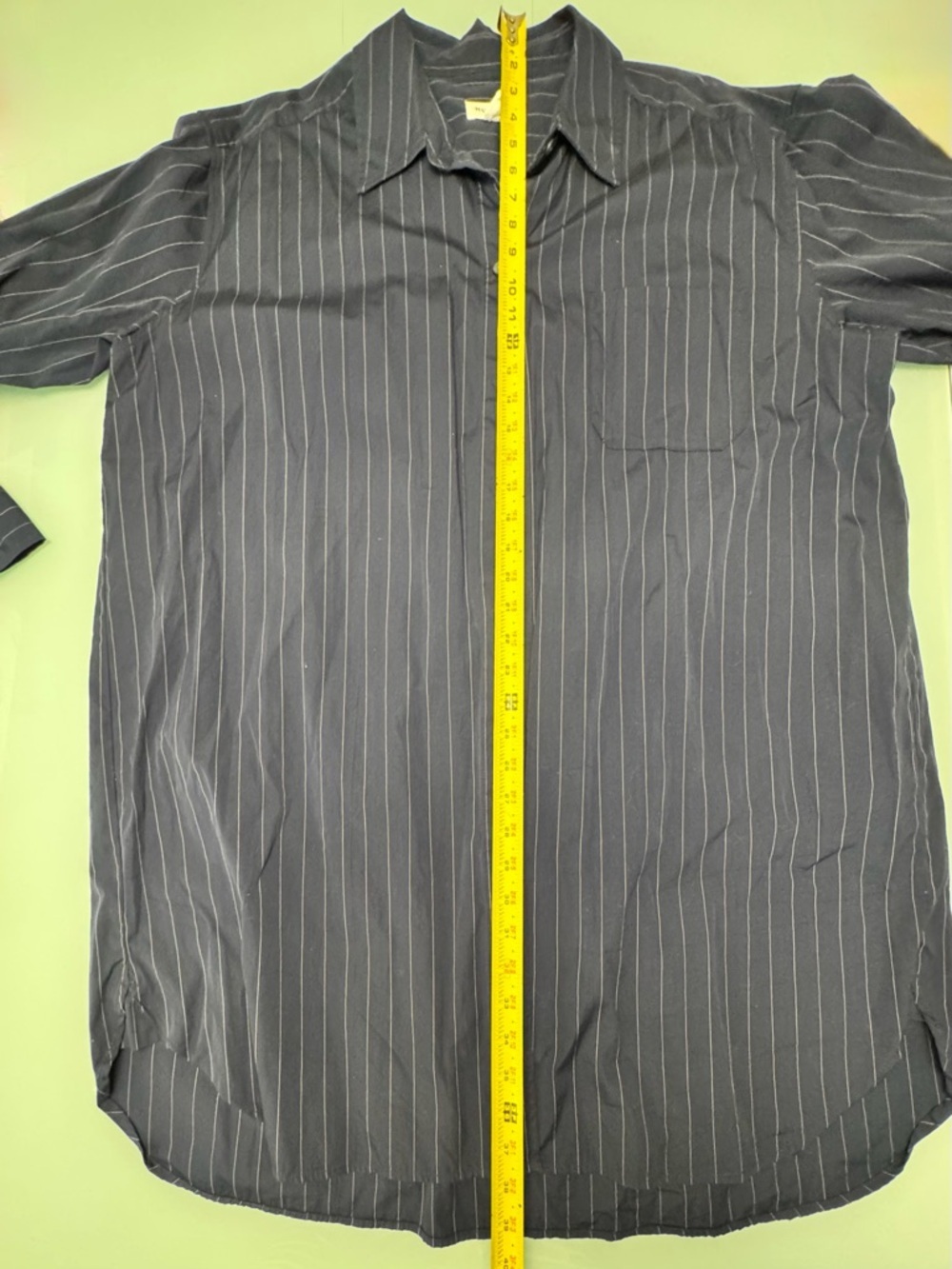 Hudson North Navy Blue Pinstripe Shirt Dress 100% Cotton XL Oversized/Relax fit - Picture 4 of 8